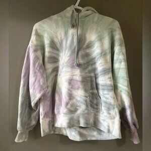 TNA size 1 (S) Tie-Dye Hoodie in Pastel Shades COZYAF boyfriend oversized